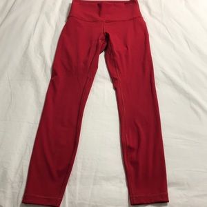 Red lululemon leggings